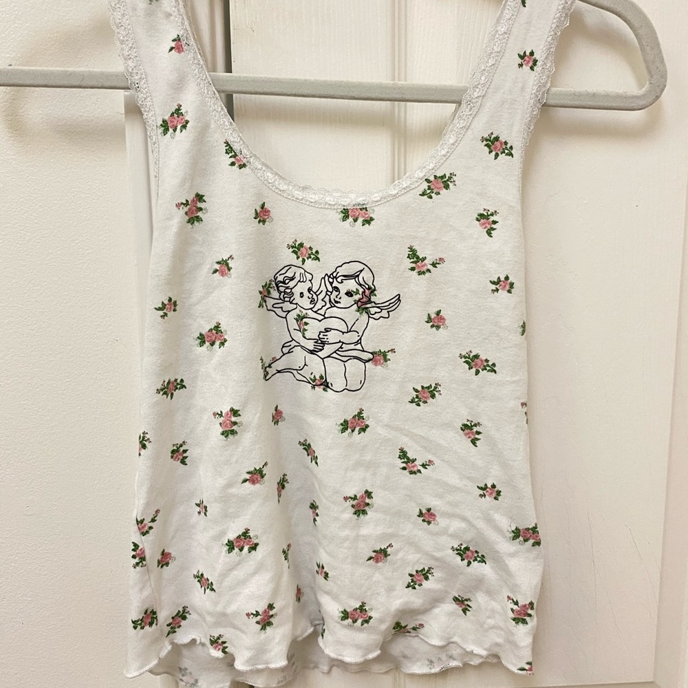 RARE Urban Outfitters cherub lace tank